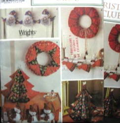7042 XMAS WREATH,TREE,GARLAND SNOWMAN,ANGEL PATTERN